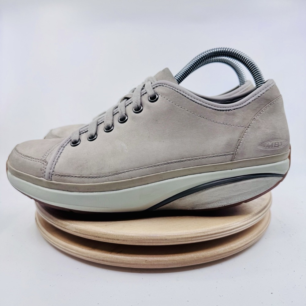 MBT Nafasi Shoes Womens 9 EU 40 Beige Leather Rocker Walking Sneakers